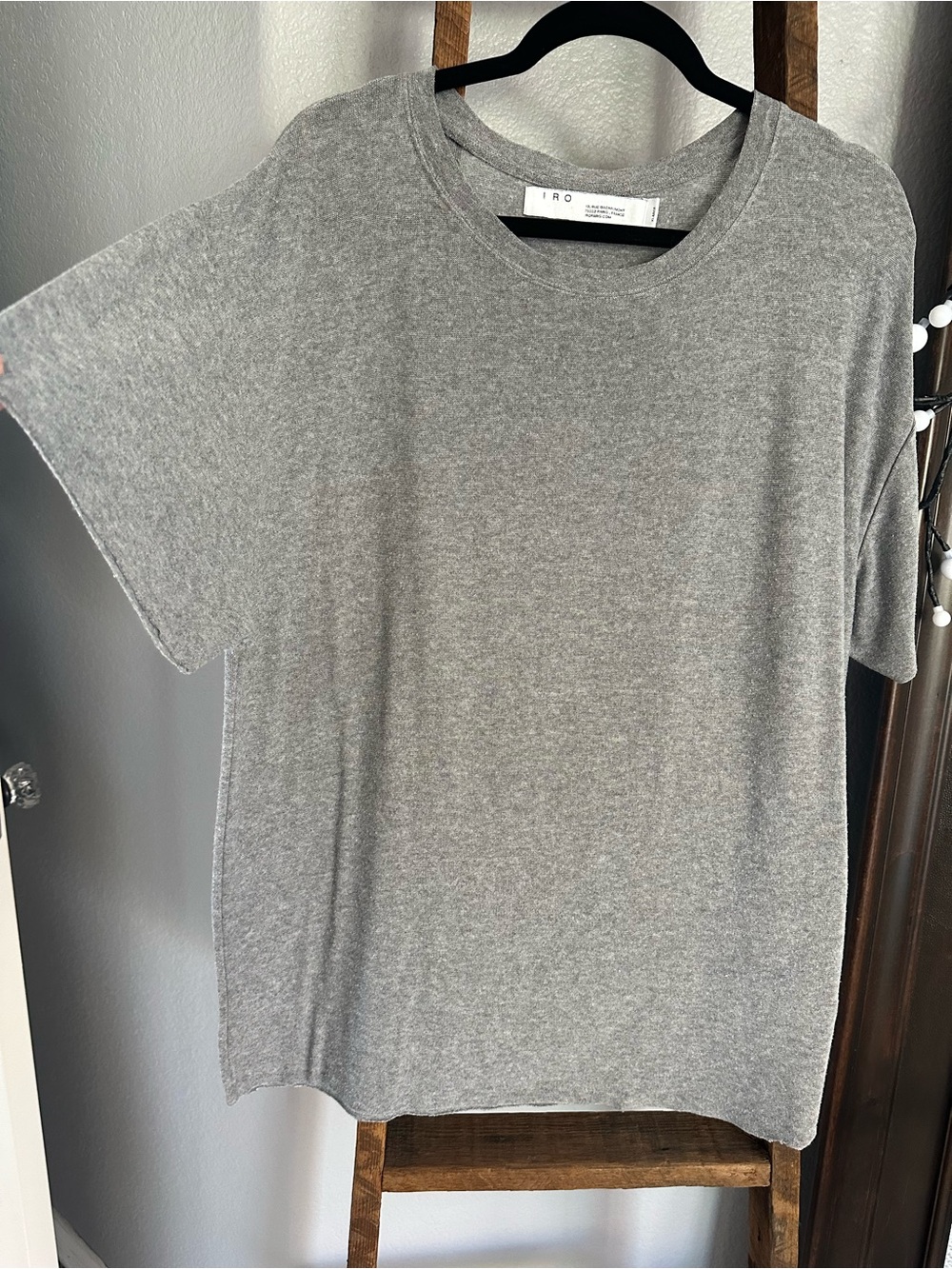 IRO men’s Gray Short Sleeve Crewneck Tee, size XL - Picture 3 of 11